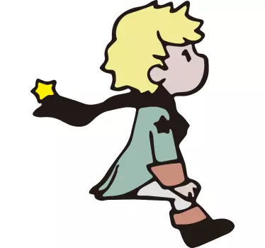 Sticker interrupteur Petit Prince assis - TenStickers
