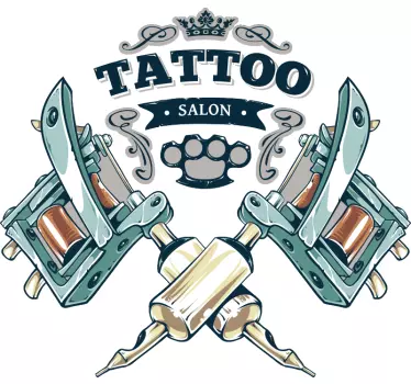 Sticker mode enseigne de salon de tatouage - TenStickers