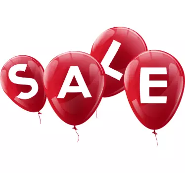 Sticker soldes promotions estivales ballons - TenStickers