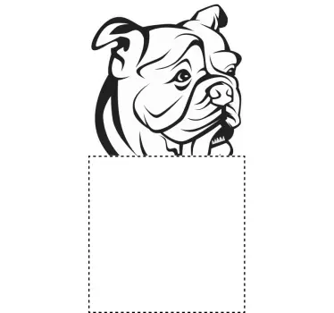 Sticker interrupteur élément décoratif bulldog - TenStickers