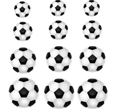 Jeu de football différentes tailles sticker mural football - TenStickers