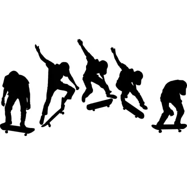 stickers muraux skate evolution sports extrêmes - TenStickers