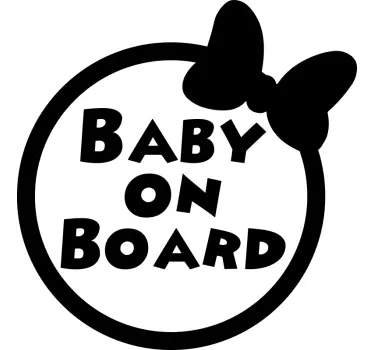 Sticker bébé minnie à bord bébé en voiture - TenStickers