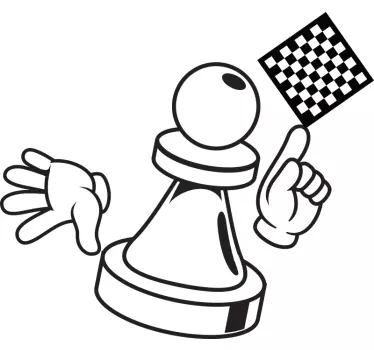 échecs figures pion jeu de société wall art - TenStickers