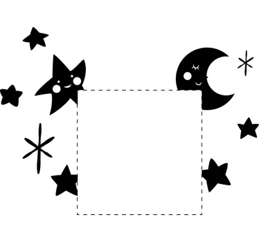 Autocollant interrupteur lumineux ciel plein d'étoiles - TenStickers