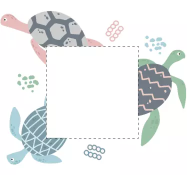 Sticker pour Interrupteur Tortues couleurs douces - TenStickers