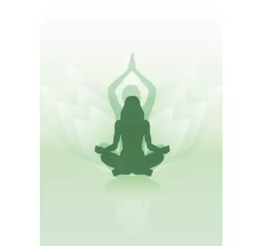 Sticker mode silhouette de méditation - TenStickers
