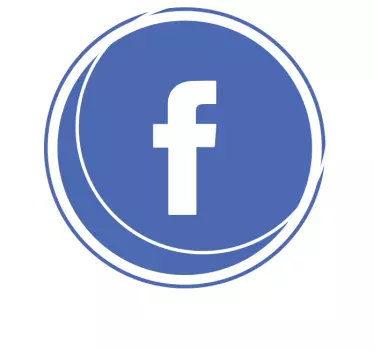 Vitrophanie vitrine Cercle personnalisé facebook - TenStickers