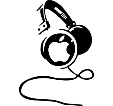 Sticker décoratif casque pour Mac - TenStickers