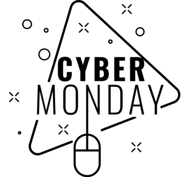 Sticker vitrine grande vente du cyber monday - TenStickers