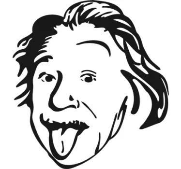 Sticker PC portable Einstein - TenStickers