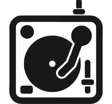 Sticker dessin DJ pour PC portable - TenStickers