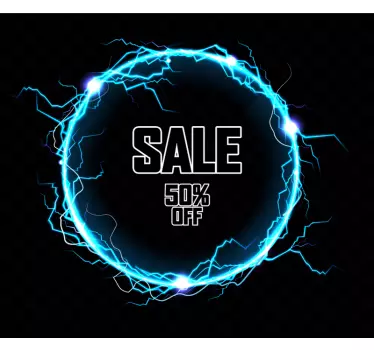 Sticker soldes offre électrique - TenStickers