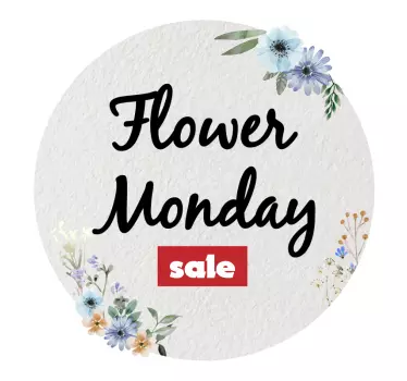 Sticker soldes annonce de vente de fleurs - TenStickers