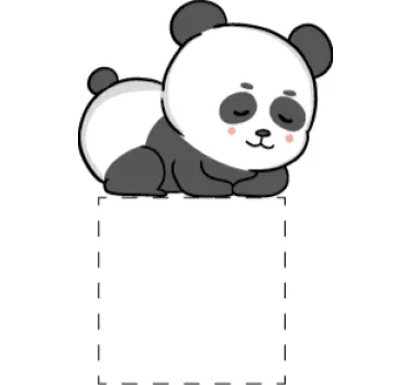 Sticker interrupteur anime panda endormi - TenStickers