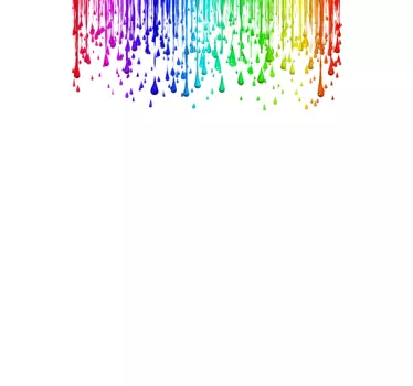 Sticker ardoise blanche gouttes de peinture - TenStickers