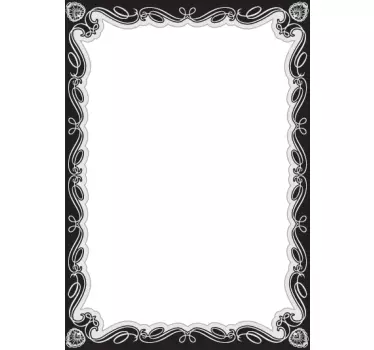 Sticker ardoise blanche cadre deco - TenStickers