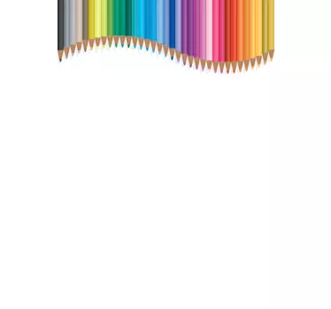 Tableau blanc adhésif dessin crayons - TenStickers