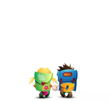 Tableau blanc adhésif petits écoliers - TenStickers
