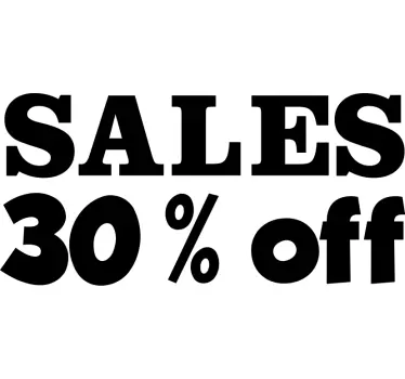 Sticker soldes 30% de réduction - TenStickers
