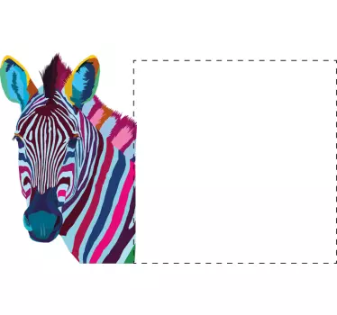 Sticker pour Interrupteur Pop art zèbre - TenStickers
