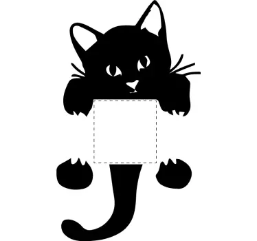 Sticker interrupteur chat suspendu - TenStickers