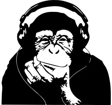 Sticker Art Deco Singe pensant banksy - TenStickers