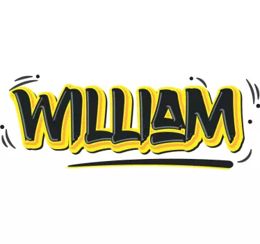 Autocollant Urbain Nom personnalisable graffiti jaune - TenStickers