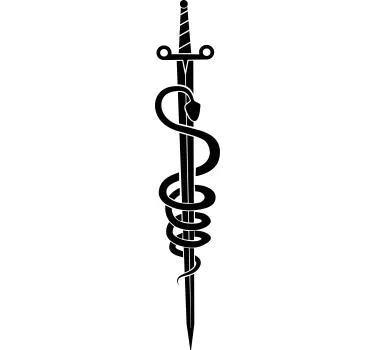 Sticker mode symbole médical caduceus - TenStickers