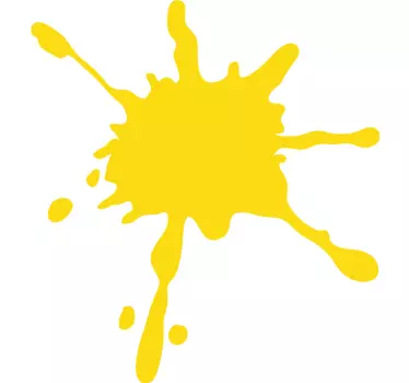 Sticker Mur Couleur Jaune éclaboussures - TenStickers