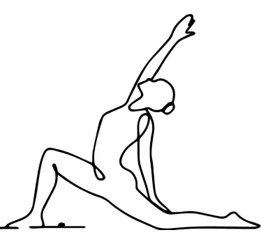 Sticker mode pose de yoga élégante - TenStickers