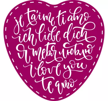 Sticker recette expressions d'amour sincères - TenStickers