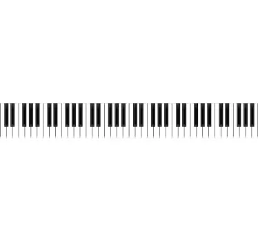 Frise autocollante clavier de piano - TenStickers