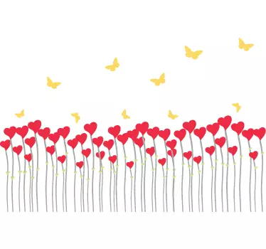 Sticker enfant champ de coeurs - TenStickers