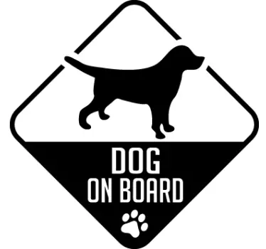 Autocollant voiture dog on board - TenStickers