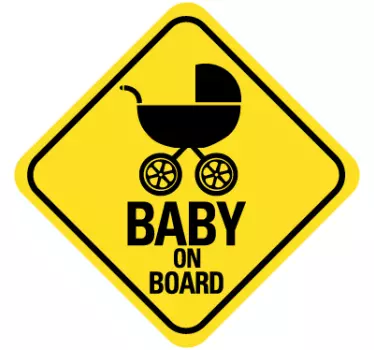 Sticker baby on board poussette - TenStickers