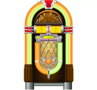 Sticker musique jukebox vintage - TenStickers