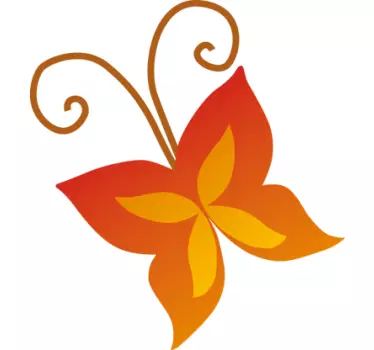 Sticker papillons couleur rouge doré - TenStickers