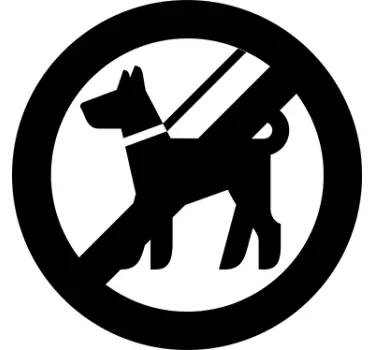 Sticker panneau interdit silhouette - TenStickers