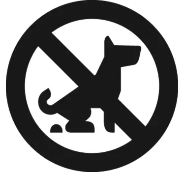 Sticker signalisation chiens - TenStickers