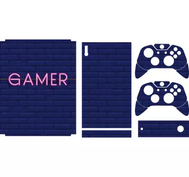 Sticker xbox ambiance brique de gamer - TenStickers