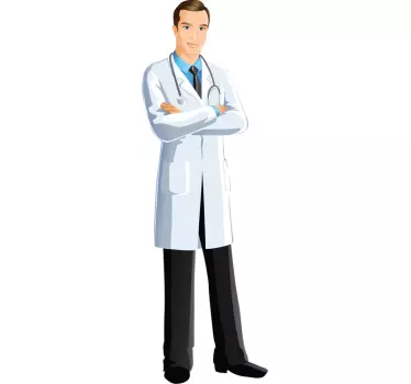 Sticker mode docteur confiant - TenStickers