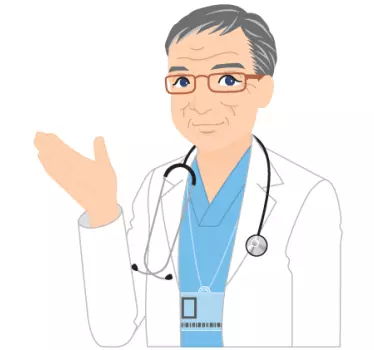 Sticker mode illustration d'un médecin sympathique - TenStickers
