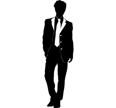 Sticker silhouette homme stylé - TenStickers