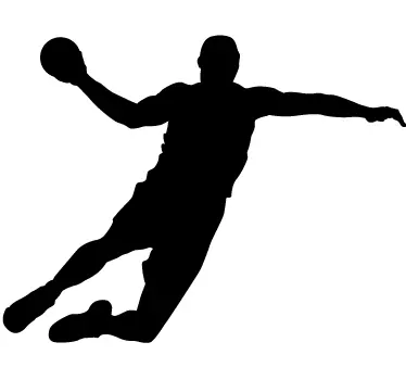 Sticker silhouette joueur ballon - TenStickers