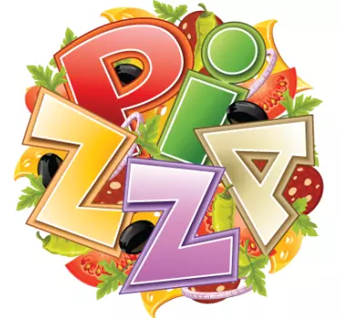 Adhésif cuisine logo pizzeria - TenStickers