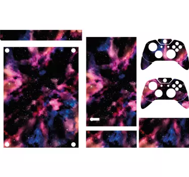 Sticker xbox thème galaxie console - TenStickers
