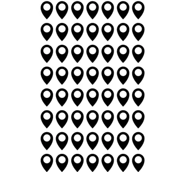 Sticker pictogrammes localisation - TenStickers