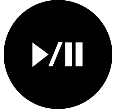 Sticker ordinateur portable musique play pause - TenStickers