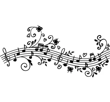 Autocollant mural symphonie florale - TenStickers